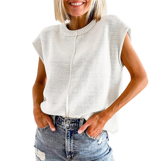 Maisie™ | Casual Minimalist Crewneck Sleeveless Top