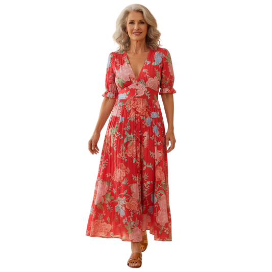 Coralina - Vibrant Floral Dress