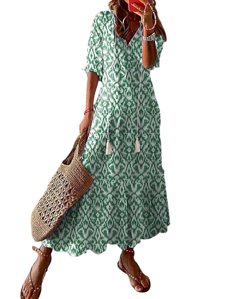 Fallon - Robe bohème coupe ventre plat