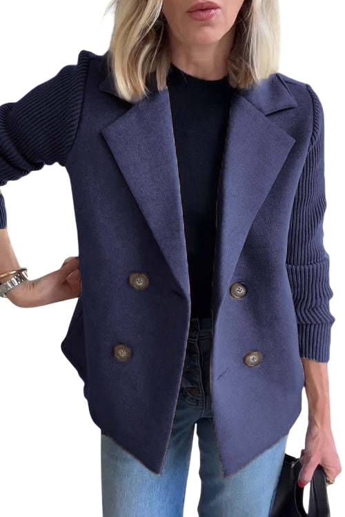 Elena™ | Manteau de printemps rayonnant avec manches en tricot