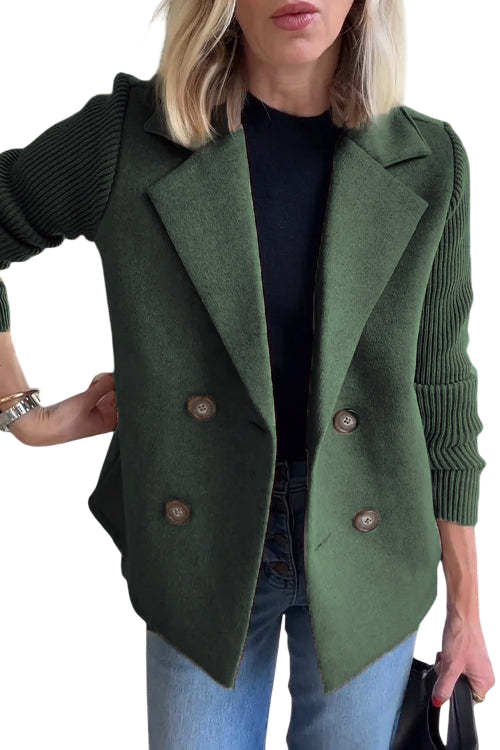 Elena™ | Manteau de printemps rayonnant avec manches en tricot