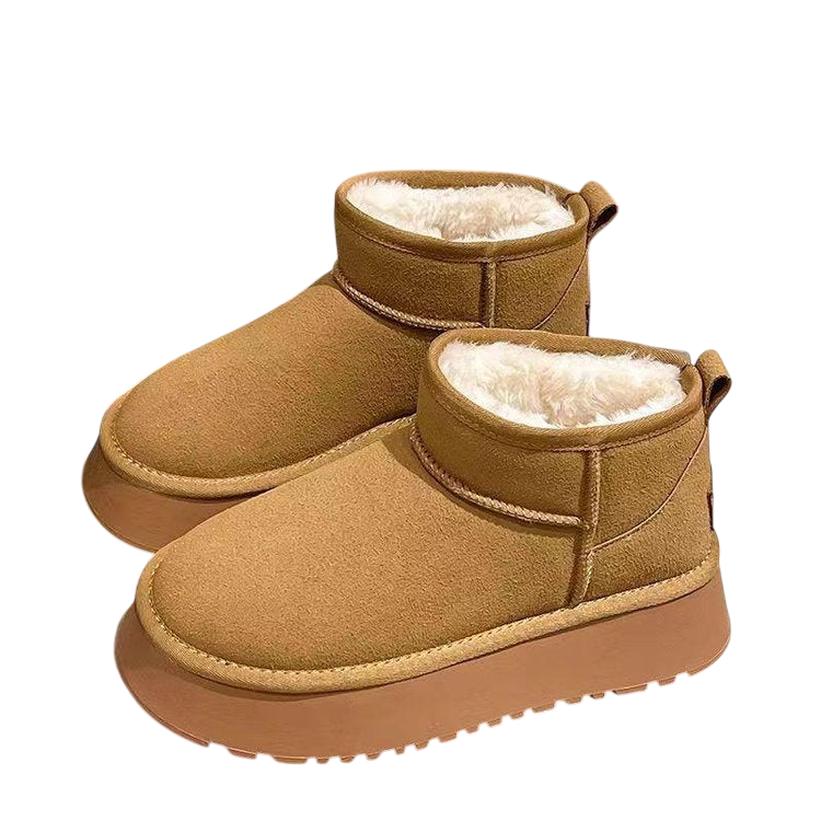 Bottes compensées duveteuses
