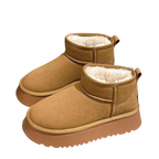 Bottes compensées duveteuses