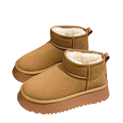 Bottes compensées duveteuses