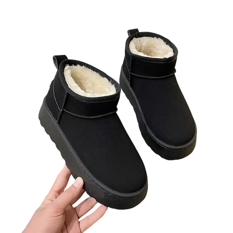 Bottes compensées duveteuses