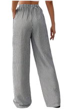Sabrina | Pantalon Droit Léger Rayé avec Taille Ajustable