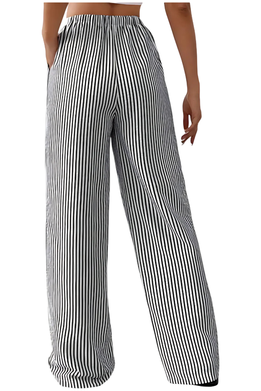 Sabrina | Striped Lightweight Straight Pants