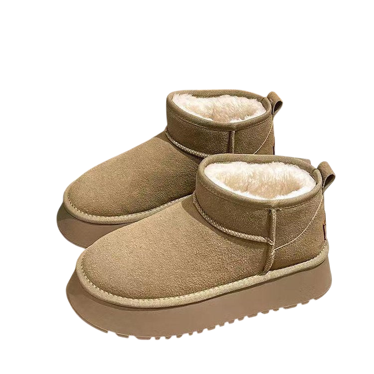 Bottes compensées duveteuses