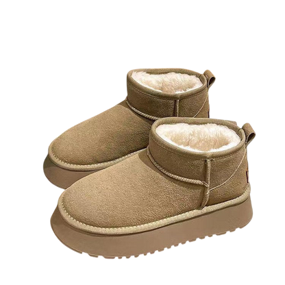 Bottes compensées duveteuses