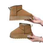 Bottes compensées duveteuses