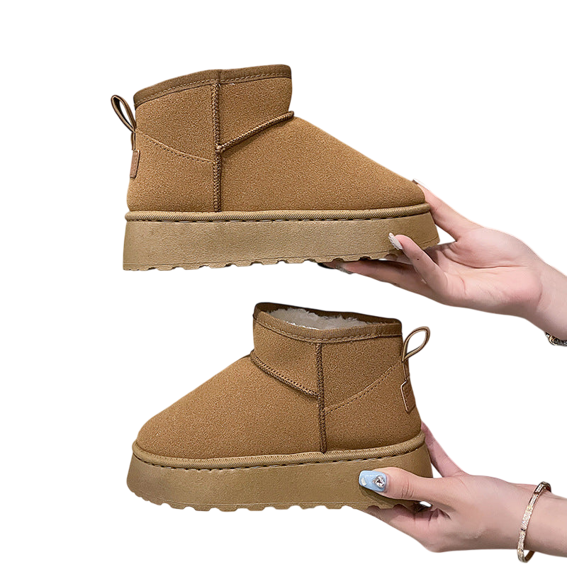 Bottes compensées duveteuses