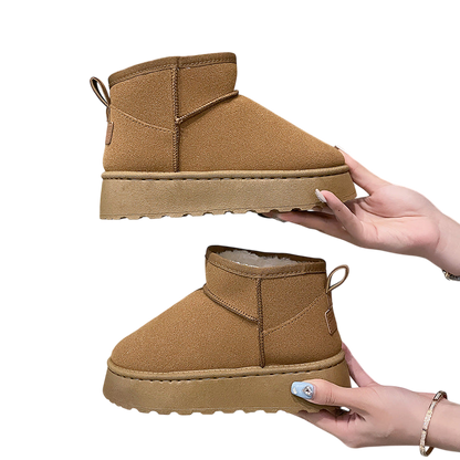 Bottes compensées duveteuses