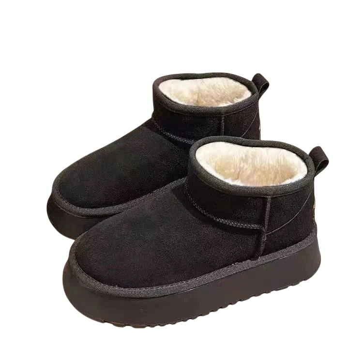 Bottes compensées duveteuses