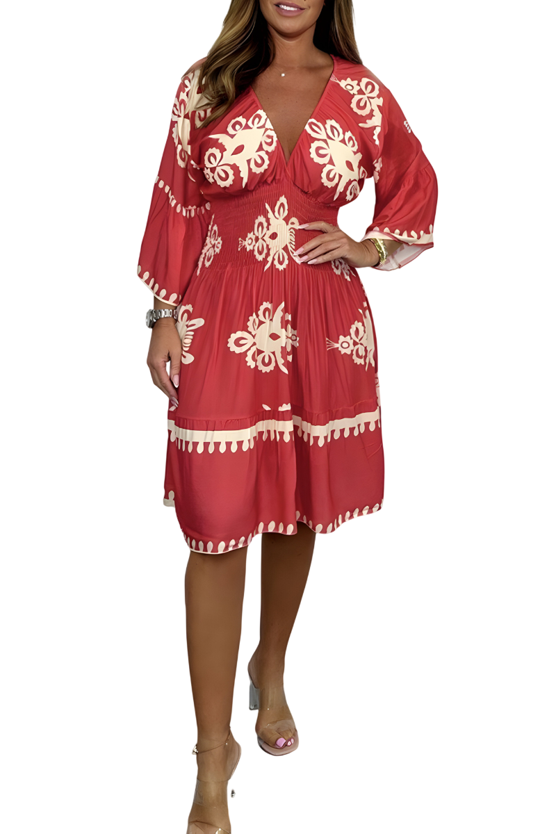 Mila - Robe Flatteuse Longueur Genou