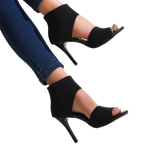 Savannah – Sandales à talons hauts en maille extensible