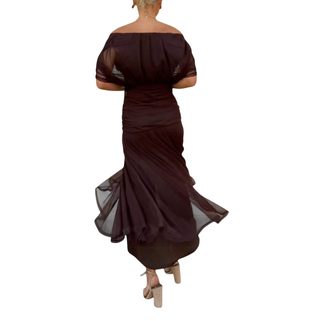 Evelyn – Robe élégante à encolure en V