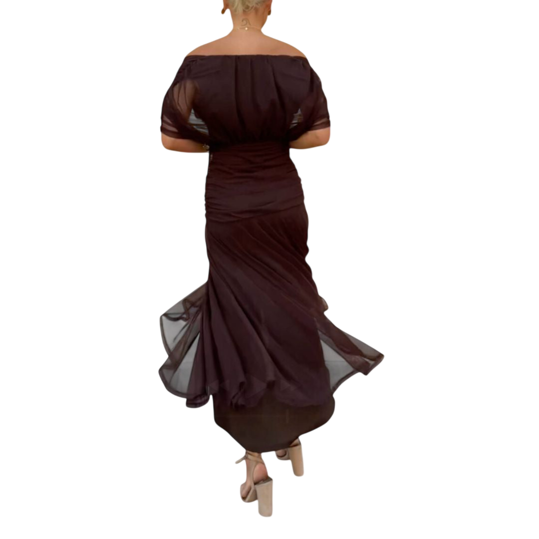 Evelyn – Robe élégante à encolure en V