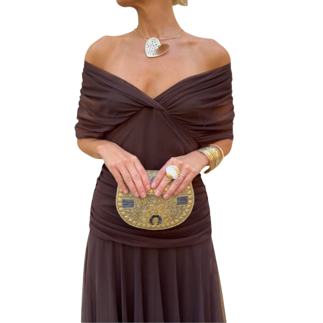 Evelyn – Robe élégante à encolure en V