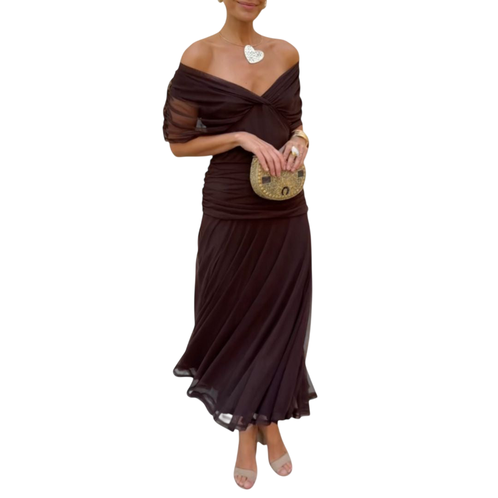 Evelyn – Robe élégante à encolure en V