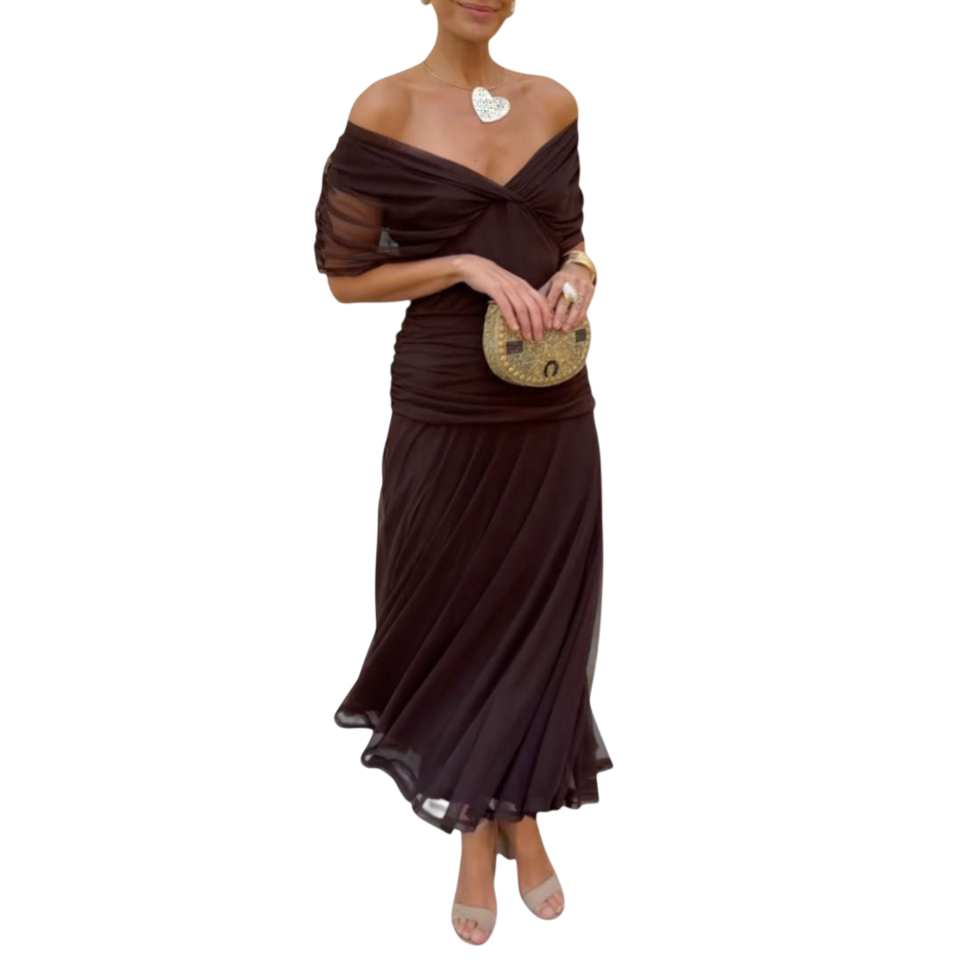 Evelyn – Robe élégante à encolure en V