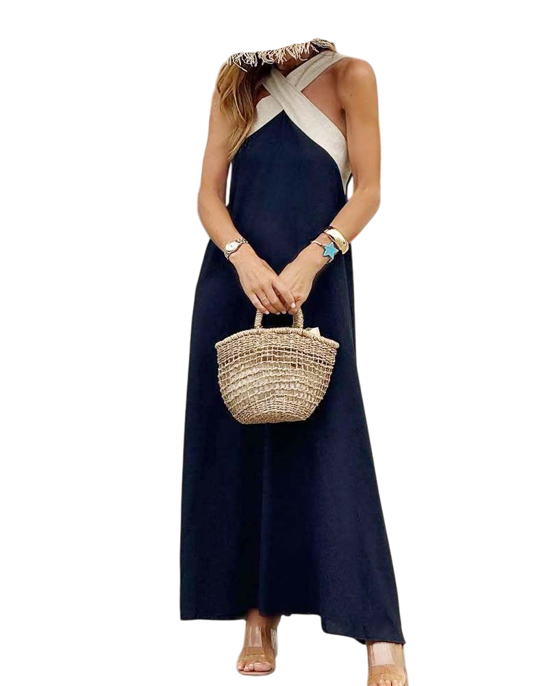 Keira - Robe longue croisée respirante et confortable