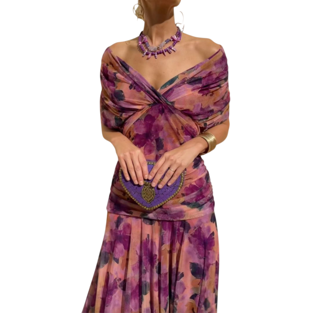 Evelyn – Robe élégante à encolure en V