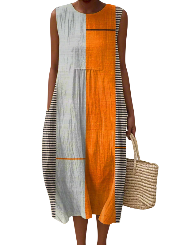 Robe midi color block May