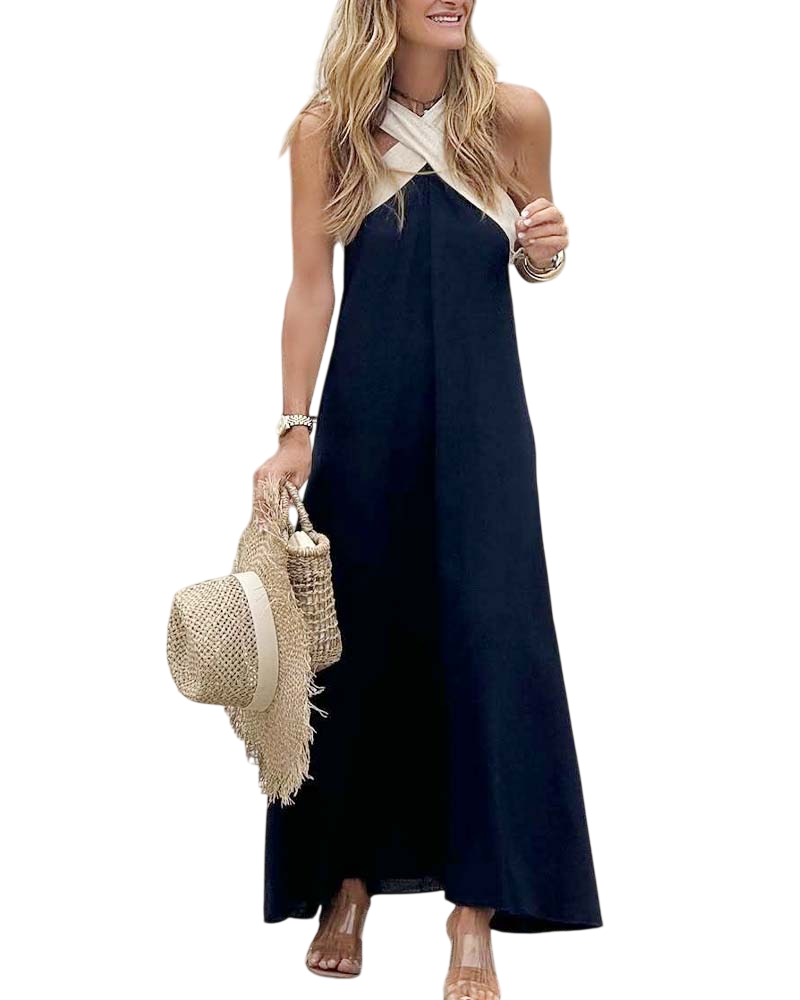 Keira - Robe longue croisée respirante et confortable