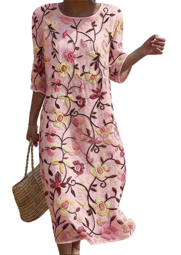 Rebecca en rose | Robe florale pour femme
