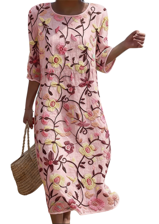 Rebecca in Pink | Women's Floral Pattern Dress