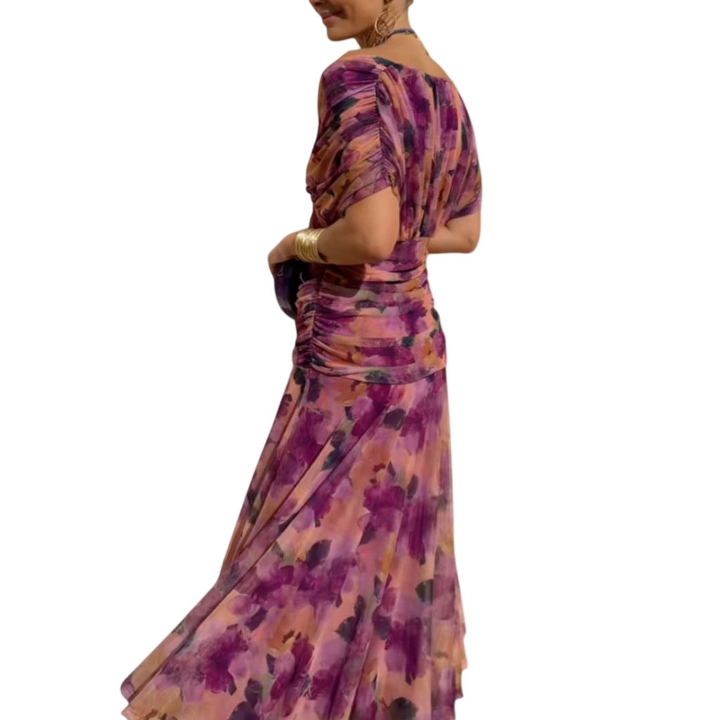 Evelyn – Robe élégante à encolure en V