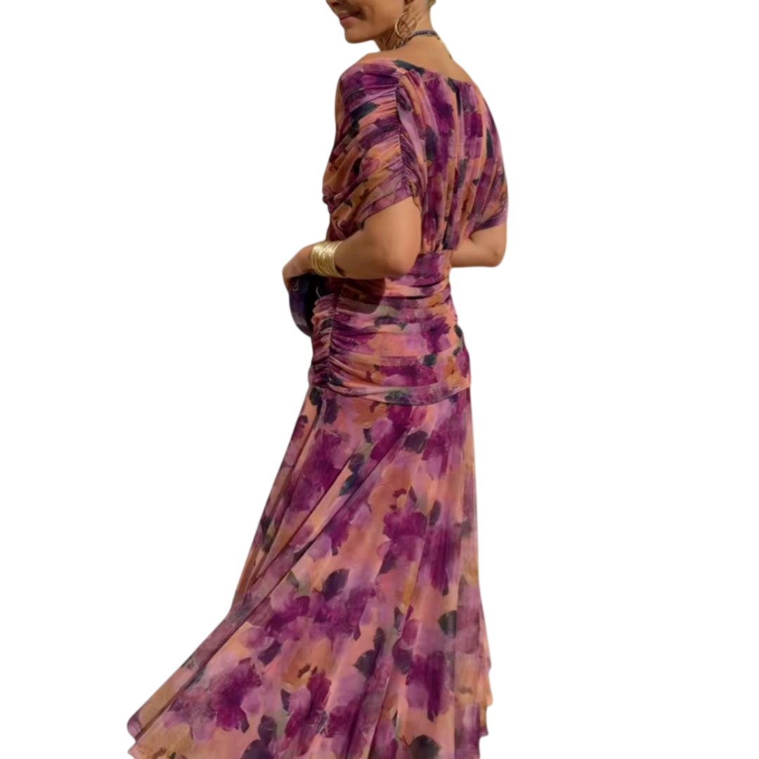 Evelyn – Robe élégante à encolure en V