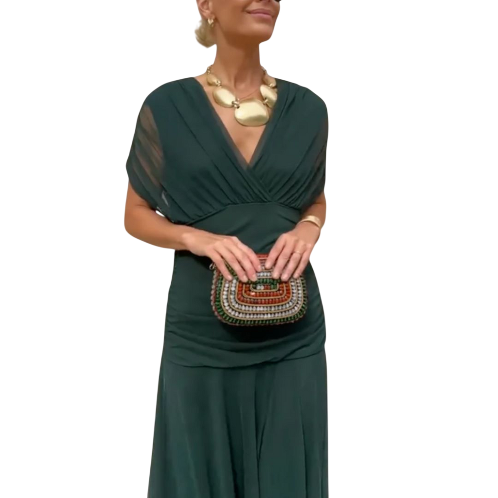 Evelyn – Robe élégante à encolure en V