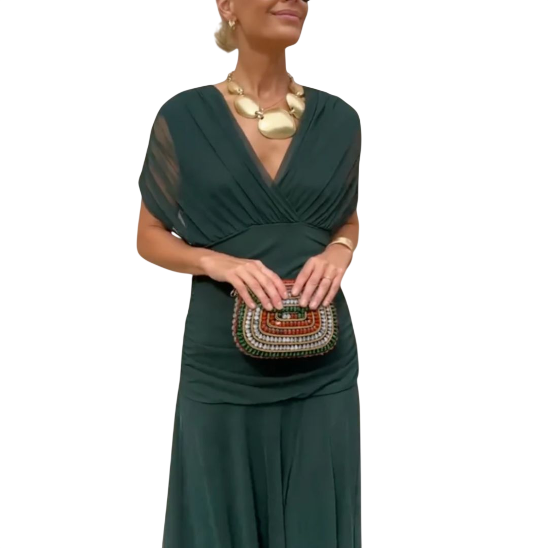 Evelyn – Robe élégante à encolure en V