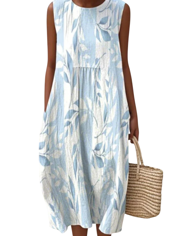 Joy | Robe midi à imprimé feuillage
