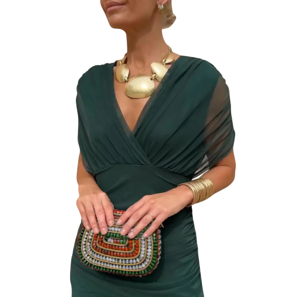Evelyn – Robe élégante à encolure en V