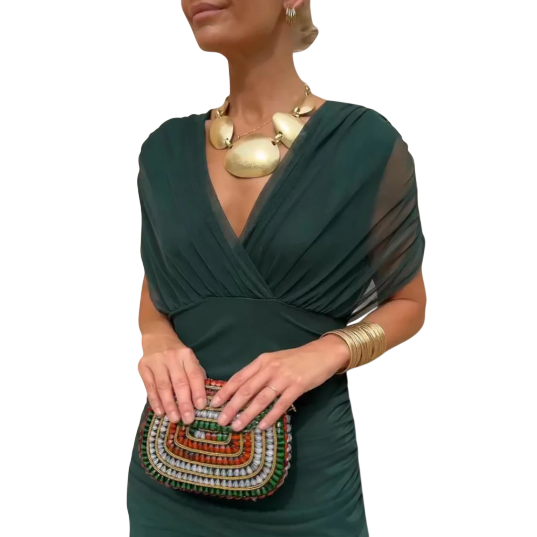 Evelyn – Robe élégante à encolure en V