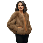 Aurélia - Blouson court effet fourrure de renard