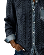 Jane | Chemise en denim patchwork doux