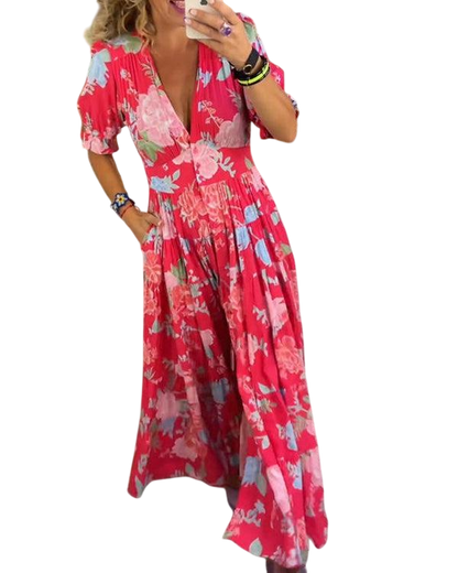 Coralina - Vibrant Floral Dress