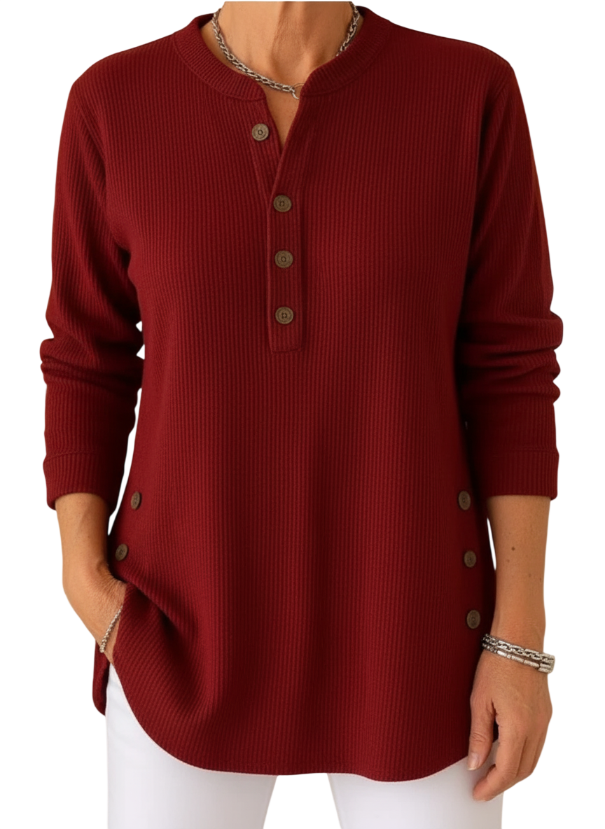 Harperly – Long Sleeve Solid Knit Sweater