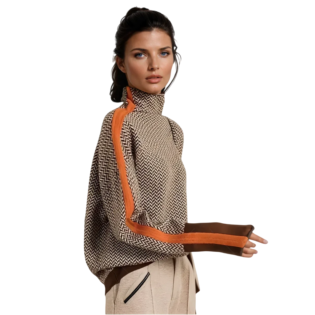 MARY – PULL COL ROULÉ ÉLÉGANT