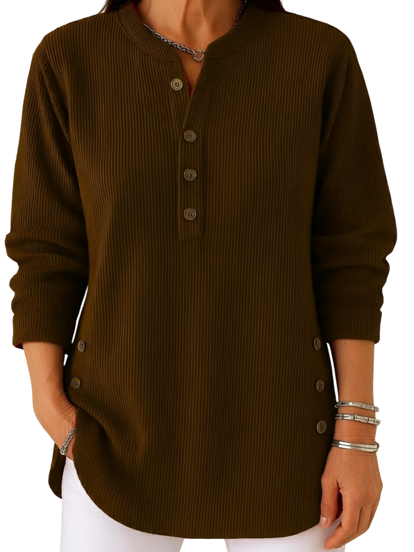 Harperly – Long Sleeve Solid Knit Sweater
