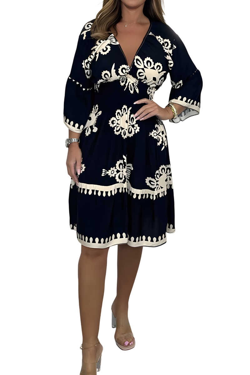 Mila - Robe Flatteuse Longueur Genou