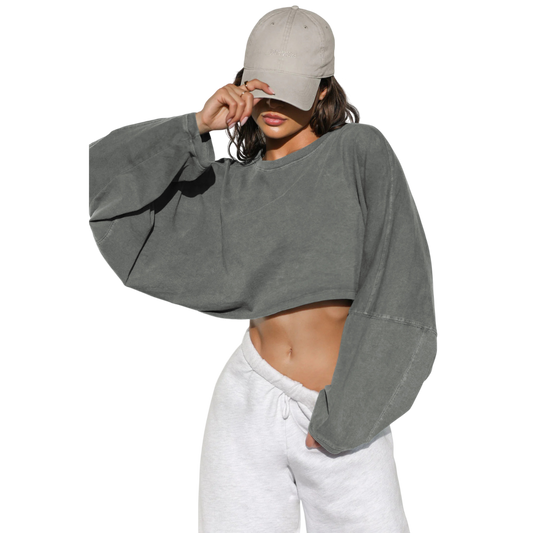 Skye™ | Women Casual Cropped Pullover Sweatshirt