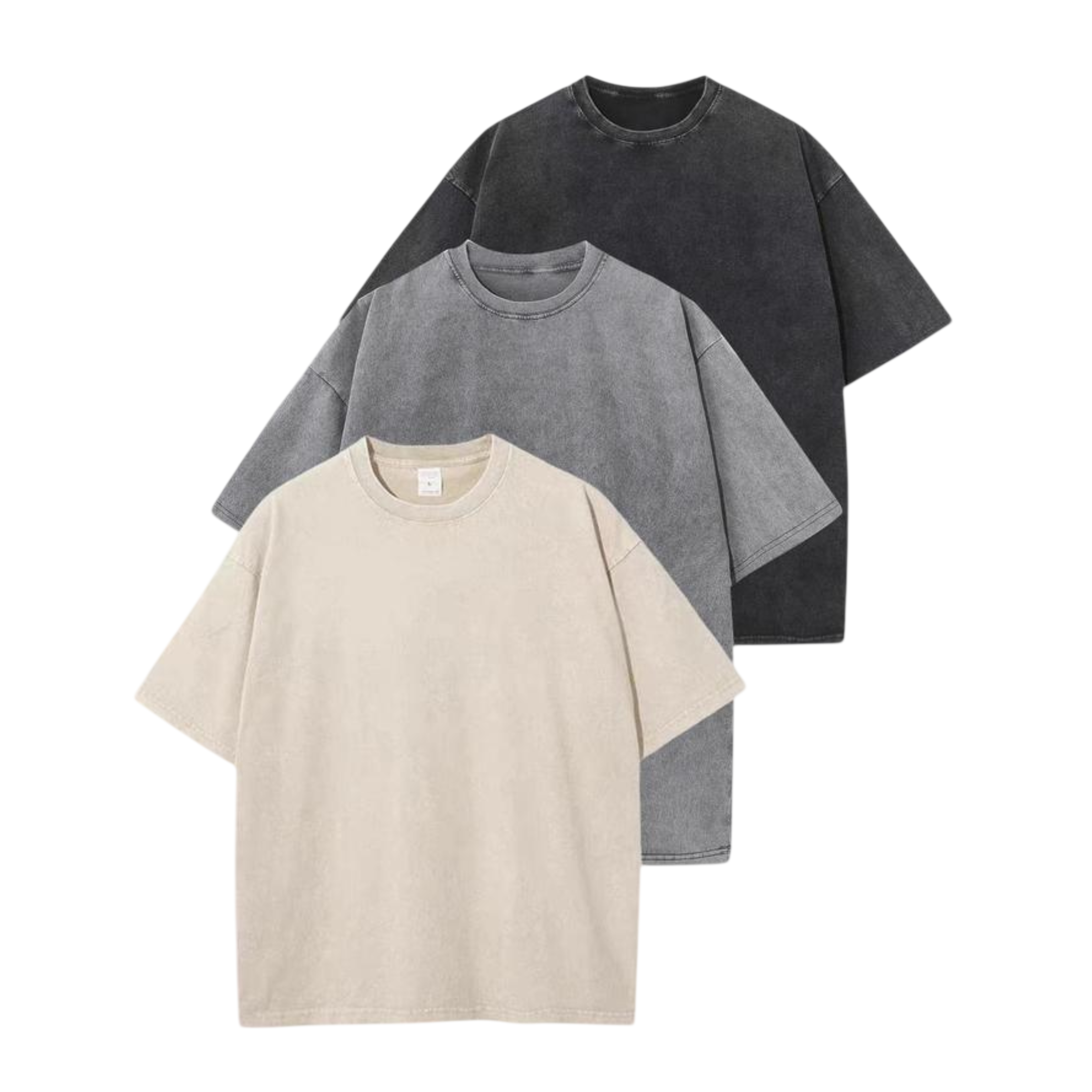 AFINA™ | Chemise unisexe décontractée surdimensionnée à col rond lavé pour femme