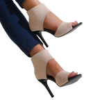 Savannah – Sandales à talons hauts en maille extensible