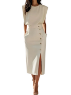 Puti - Robe midi à fente latérale