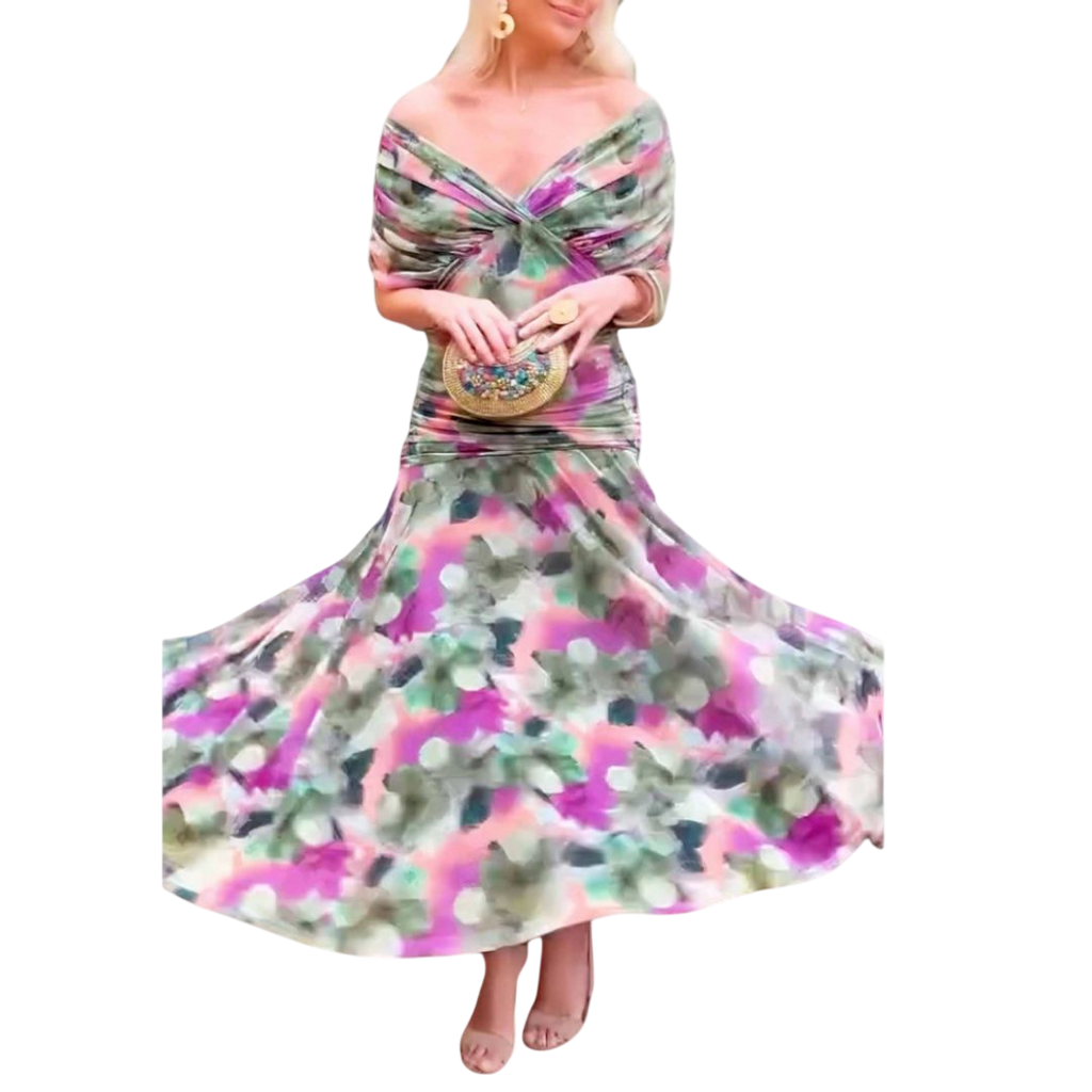 Evelyn – Robe élégante à encolure en V