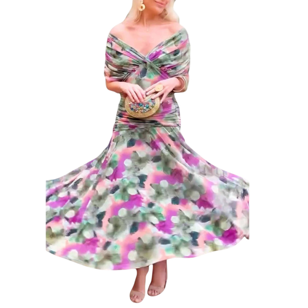 Evelyn – Robe élégante à encolure en V